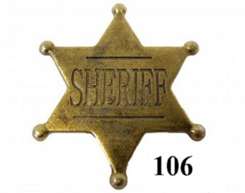 DENIX - Etoile de Sheriff - 106 -Six point ball tipped sheriff star (modèle enfant) - EN STOCK