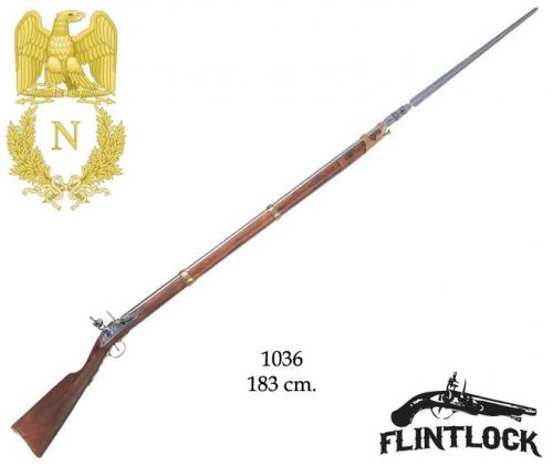 DENIX - Napoleonic Period - 1036 - Flintlock rifle with bayonet, France 1806 - EN STOCK