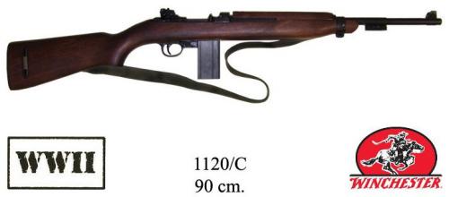 DENIX - WWII - 1120C - M1 carbine, caliber .30, des. by Winchester, USA 1941 (vendu sans bretelle) - disponible sur commande