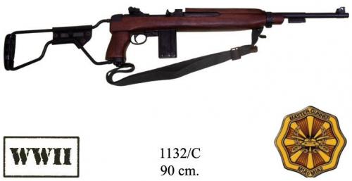 DENIX - WWII - 1132C - M1A1 carbine, paratrooper model with folding buttstock, USA, 1944, (vendu avec bretelle) - EN STOCK