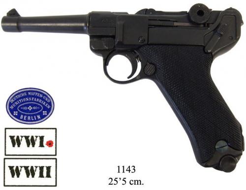 DENIX - WWI and WWII - 1143 - Parabellum Luger P08 pistol, Germany 1898 - EN STOCK
