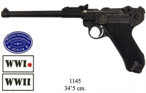 DENIX - WWI and WWII - 1145 - Luger P08 artillery model, Germany 1917 - disponible sur commande