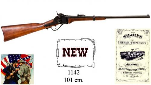 DENIX - carabine - 1142 - Military Sharps carbine, manufactured by Christain Sharp, USA 1859 - EN STOCK