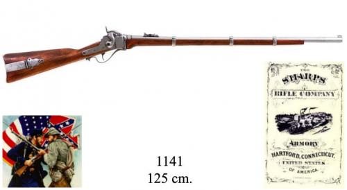 DENIX - carabine - 1141 - Military Sharps rifle, manufactured by Christian Sharp, USA 1859 - EN STOCK