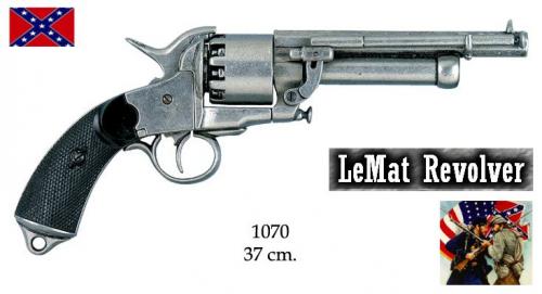 DENIX - revolver - 1070 - American Civil War Confederate LeMat revolver, USA 1855 - EN STOCK