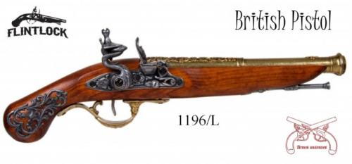 DENIX - Armes anciennes - 1196L British Pistol, 18th . C. - EN STOCK