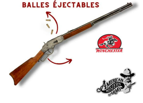 Denix - carabine - 8318 - Winchester 73 (effet vieilli), USA, 1873, avec mécanisme de balles éjectables. Vendu avec 3 balles - EN STOCK