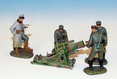 EGW.1 - 245 mm Trench Mortar, 4 German crew loading
