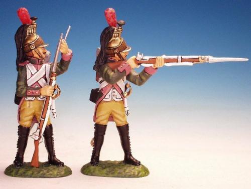 F17C11 - 17th Regiment of Dragoons (dismounted) - 3 Firing, 3 Loading (6 figures)
