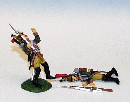 F17C13 - 17th Regiment of Dragoons (dismounted) - 1 Dead 1 Dying (2 figures)