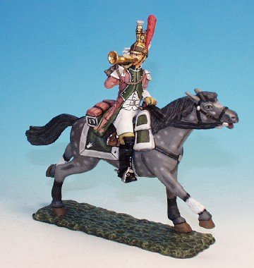 F17C5 - 17th Dragoons - Trumpeter blowing Trumpet