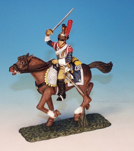 F9C1 - 9th Cuirassiers - Trooper type 1, cutting to left