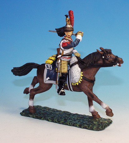 F9C2 - 9th Cuirassiers - Trooper type 2, cutting to right