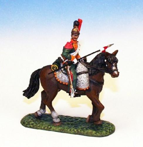 FLL3 - French Light Cavalry - Lancers of the Line - Trooper, scouting holding lance, walking horse