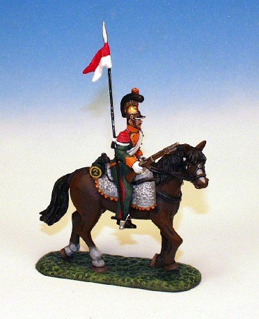 FLL4 - French Light Cavalry - Lancers of the Line - Trooper, scouting carbine on hip, walking horse