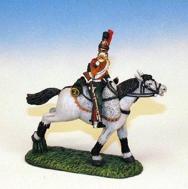 FLL5 - French Light Cavalry - Lancers of the Line - Trumpeter blowing trumpet