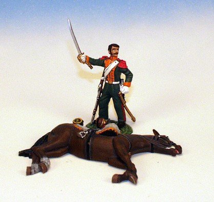 FLL8 - French Light Cavalry - Lancers of the Line - Trooper, cheering troops