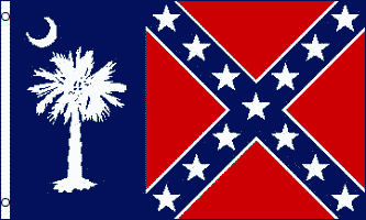 FR024 - Rebel South Carolina Flag - Drapeau confédéré de Caroline du sud - EN STOCK