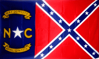FR027 - Rebel North Carolina - Drapeau confédéré Caroline du nord - EN STOCK