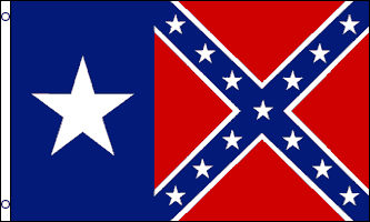 FR074 - Texas Rebel Flag - Drapeau confédéré du Texas - EN STOCK
