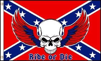 FR079 - Confederate Flag - Ride or Die (Rebel) Flag - EN STOCK
