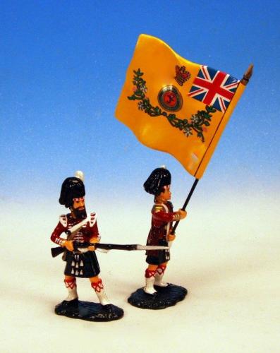 Frontline - CW4 - 93rd Highlanders, Battle of Balaclava, Regimental Colour with NCO 