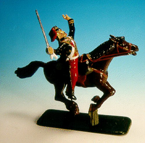 Frontline - PAO7 - Charge of the Light Brigade, 11th Hussars (Prince Alberts Own), Wounded Trooper falling from horse