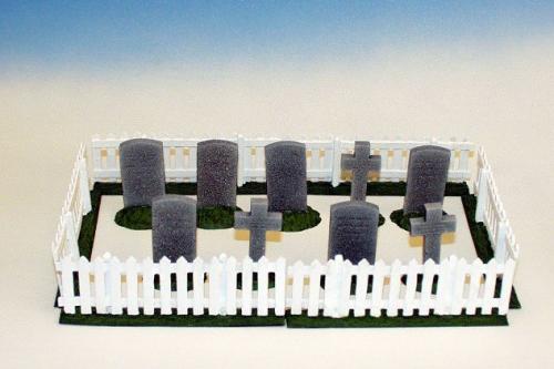Frontline - UHA1 - Grave yard, picket fence 9 grave stones - EN STOCK
