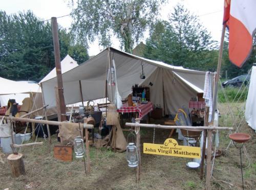 Havré 2014 - vue du campement de John Virgil Mattews