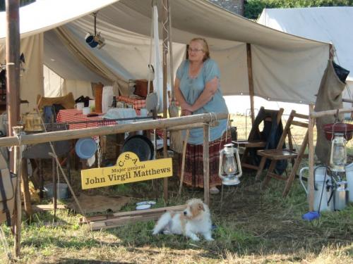 Havré 2015 - Tente du Major General Matthews, avec madame Matthews