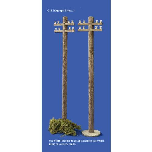 JG Miniatures - C15 - Telegraph pole x 1