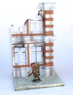 JG Miniatures - AH1b - Arnhem House Section B (bâtiment de droite) - diorama avec figurines King and Country au 1-30ème
