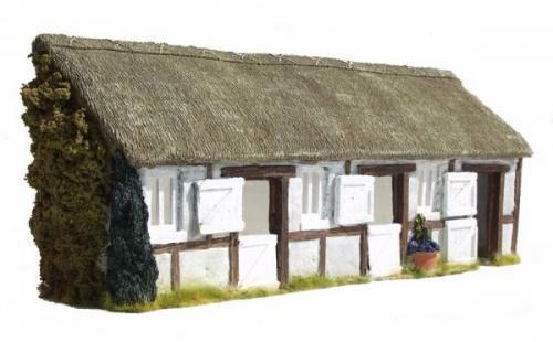 JG Miniatures - C05 - Thatched stable facade