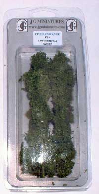 JG Miniatures - C14 - Low field hedge pack of 2