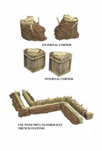 JG Miniatures - M07B - Slit trench corners