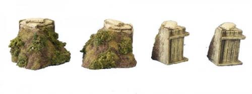 JG Miniatures - M08B - Trench corners (grass)