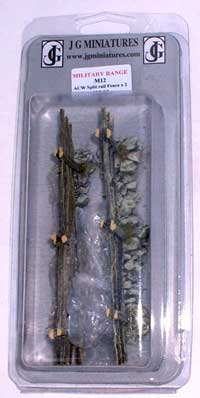 JG Miniatures - M12 - Spilt Rail Fence X2