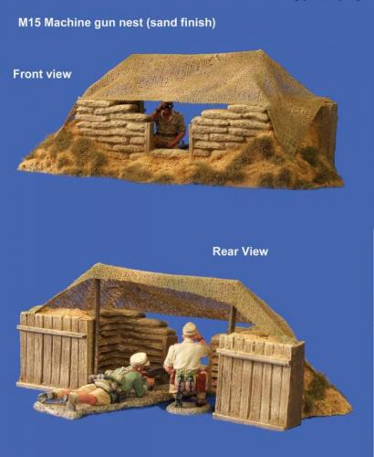 JG Miniatures - M15 - Machine Gun Nest (sand finish)