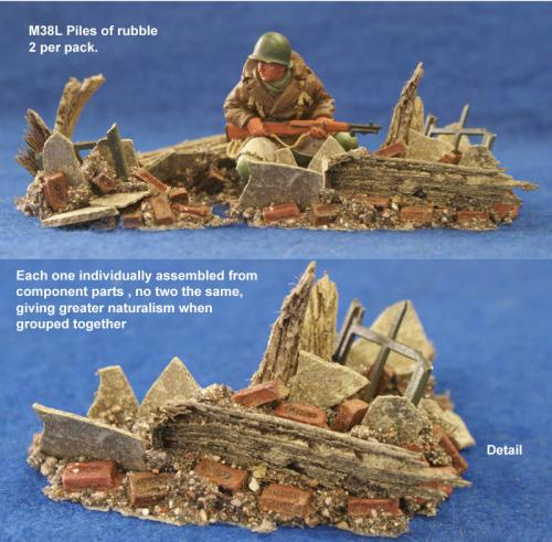 JG Miniatures - M38 l - Piles of Rubble