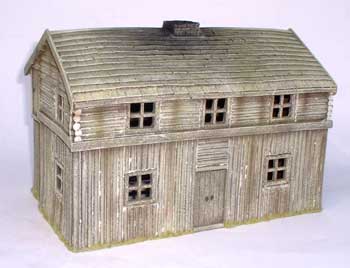 JG Miniatures - M44 d - American log fort bunkhouse
