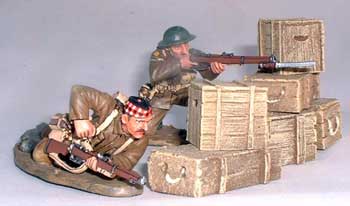 JG Miniatures - M50 - Munitions boxes set of 6 - diorama avec figurines King and Country au 1-30ème