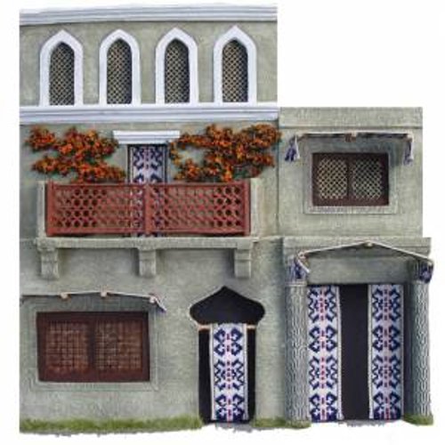 JG Miniatures - N03 - 2 storey asian or Indian building with arched windows
