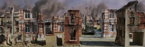 JG Miniatures - NP02 - Ruined Town 01 poster (76 cm X 25 cm)