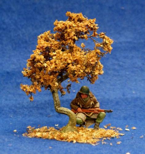 JG Miniatures - S04A - Bush Oak in Autumn (petit chêne-buisson en automne)