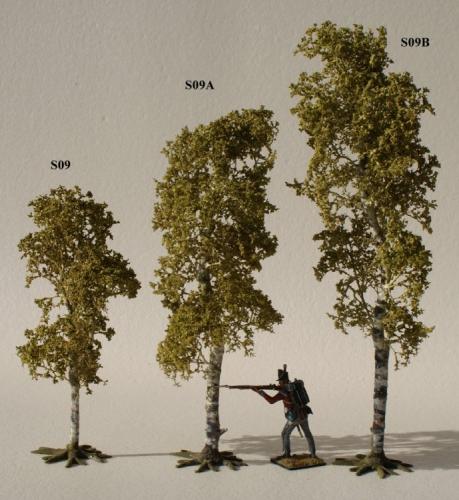 JG Miniatures - S09 + S09A + S09B - Birch tree (bouleau)