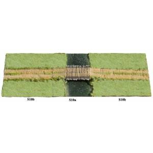 JG Miniatures - S10A - River section with log bridge (rivière avec pont)