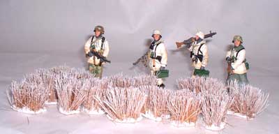 JG Miniatures - S35 - Winter grass (roseaux gélés) - diorama avec figurines King and Country au 1-30ème