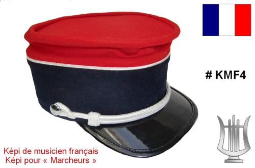  KMF4 - képi de tambour (musicien) - EN STOCK du 53 au 60. Tailles enfants disponibles en 53 et 54.