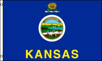 Kansas Flag - Drapeau de l'état américain du KANSAS - EN STOCK
