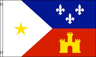 Louisiana Acadiana Flag - Drapeau de l'Acadiane, aussi appelée Pays Cadien, est une  region du sud de la  Louisiane occupée par les Cajuns français - EN STOCK